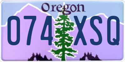 OR license plate 074XSQ