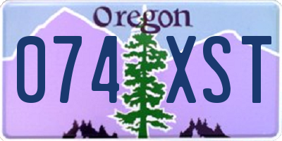 OR license plate 074XST