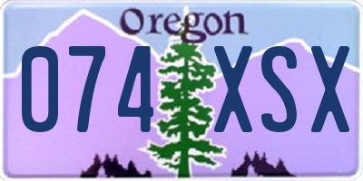OR license plate 074XSX