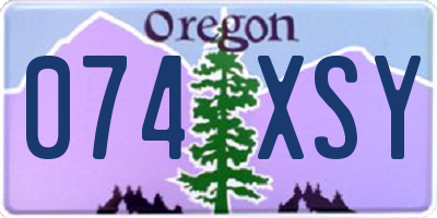 OR license plate 074XSY