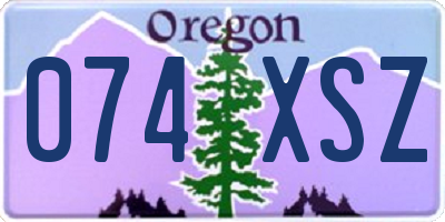 OR license plate 074XSZ