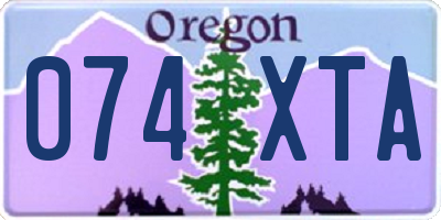 OR license plate 074XTA