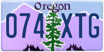 OR license plate 074XTG