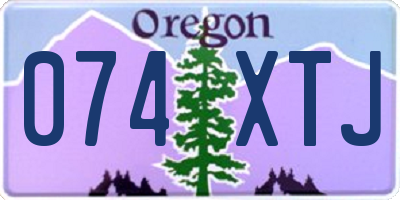 OR license plate 074XTJ