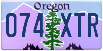 OR license plate 074XTR
