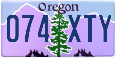 OR license plate 074XTY