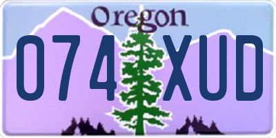OR license plate 074XUD