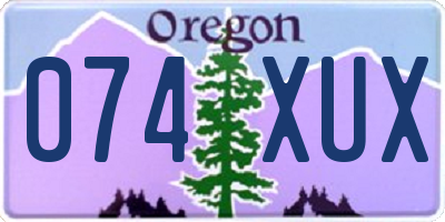 OR license plate 074XUX