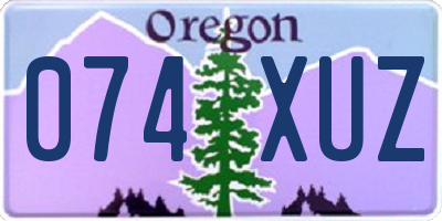 OR license plate 074XUZ
