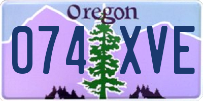 OR license plate 074XVE