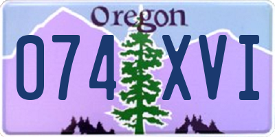 OR license plate 074XVI