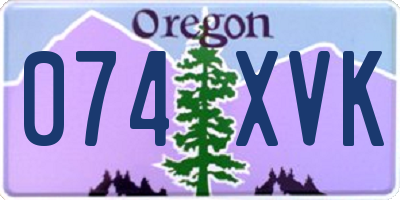 OR license plate 074XVK