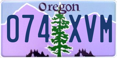 OR license plate 074XVM