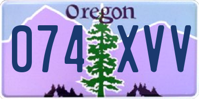OR license plate 074XVV