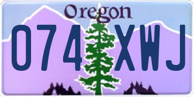 OR license plate 074XWJ