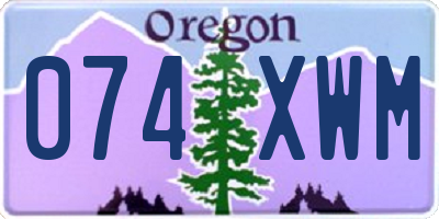 OR license plate 074XWM