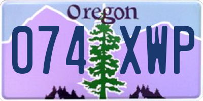 OR license plate 074XWP