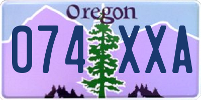 OR license plate 074XXA