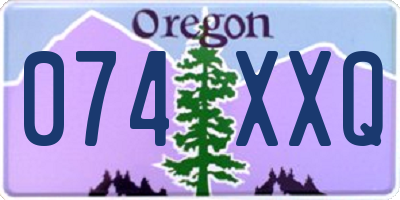OR license plate 074XXQ