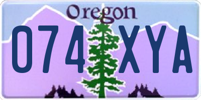 OR license plate 074XYA