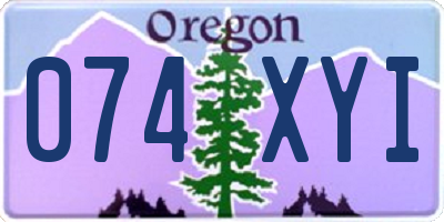 OR license plate 074XYI