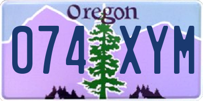 OR license plate 074XYM