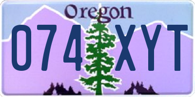 OR license plate 074XYT