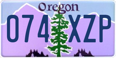 OR license plate 074XZP