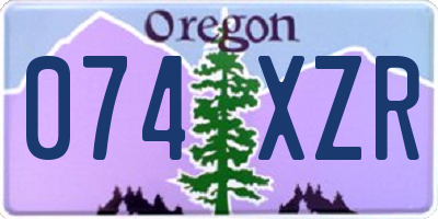 OR license plate 074XZR
