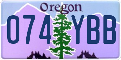 OR license plate 074YBB