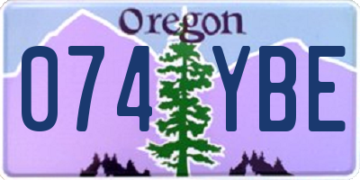 OR license plate 074YBE