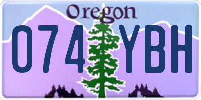 OR license plate 074YBH