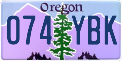 OR license plate 074YBK