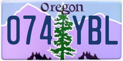 OR license plate 074YBL