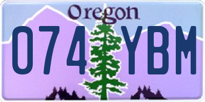 OR license plate 074YBM