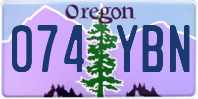 OR license plate 074YBN
