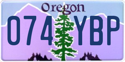 OR license plate 074YBP