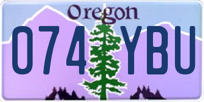 OR license plate 074YBU