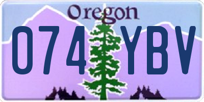 OR license plate 074YBV