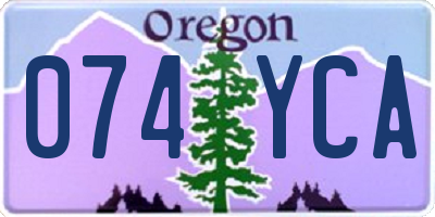 OR license plate 074YCA