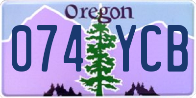 OR license plate 074YCB