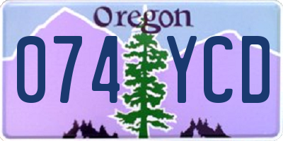 OR license plate 074YCD