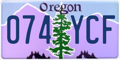 OR license plate 074YCF