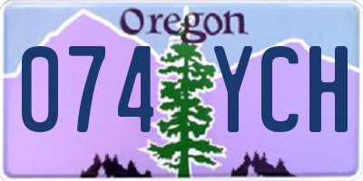 OR license plate 074YCH