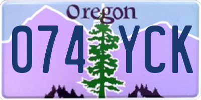 OR license plate 074YCK