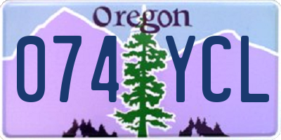 OR license plate 074YCL