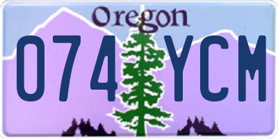 OR license plate 074YCM