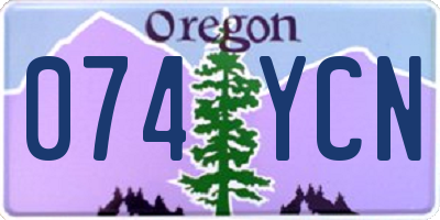 OR license plate 074YCN