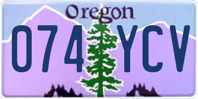 OR license plate 074YCV