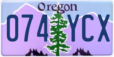 OR license plate 074YCX